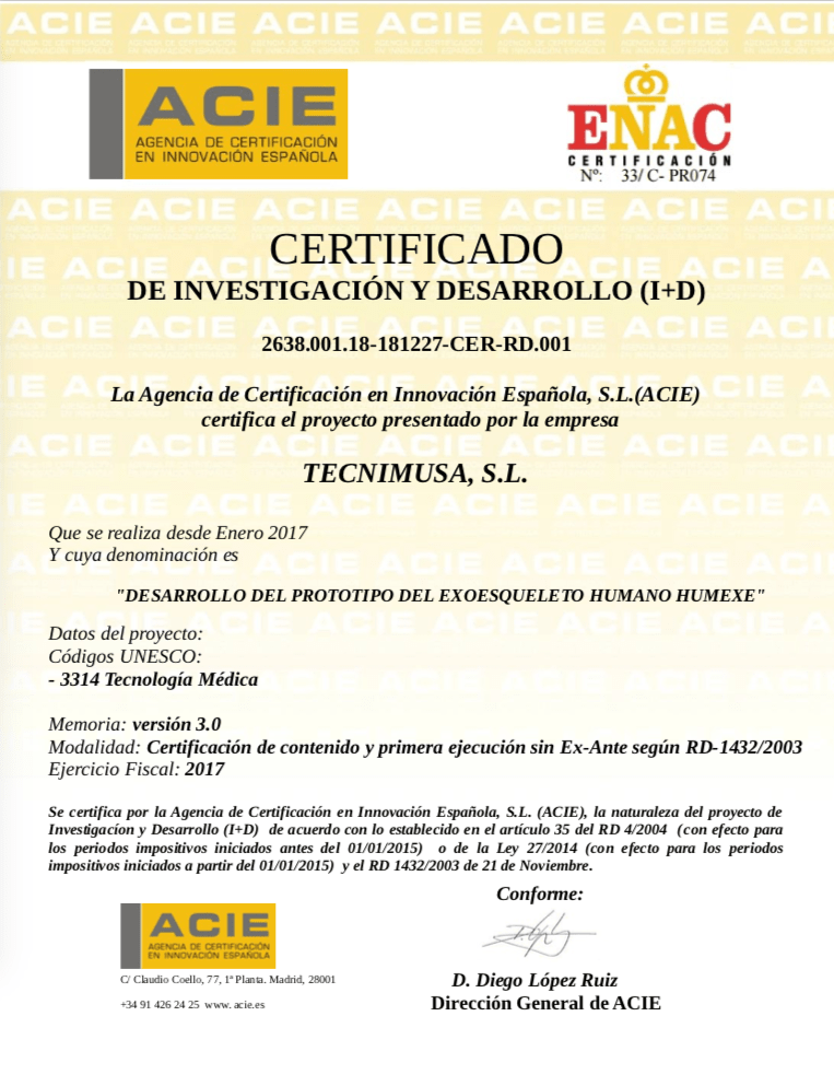 certificado investigacion y desarollo